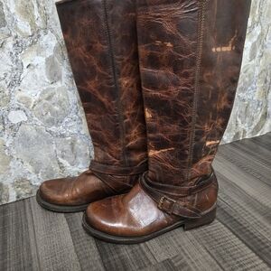 freebird Shado Distressed Brown Leather Riding Boots